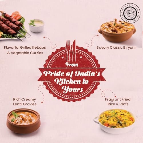 Pride of India – Indian Biryani Masala Seasoning Spice - 2.40 oz. Small Dual Sifter Bottle – Gourmet Spice Blend - Ideal for layered vegetable and meat pilaf – Suitable for Vegetarians & Vegans