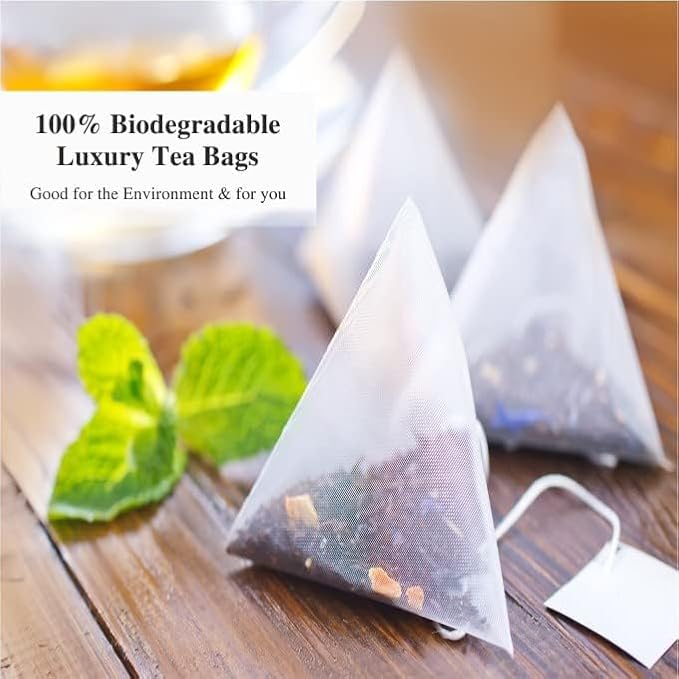 Sancha Tea Boutique Tulsi White Tea | 25 Pyramid Bags | Indian Holy Basil Leaves with Silver Needle White Tea | Rich in Antioxidants & Wellness