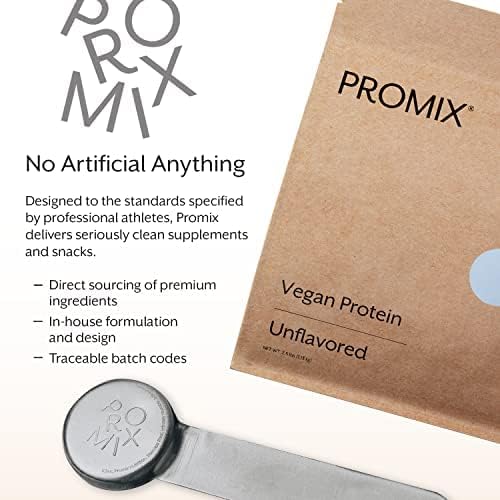 ProMix Nutrition Plant-Based Vegan Protein Powder, Unflavored - Pea Protein & Vitamin B-12 - Post Workout Fitness & Nutrition Shakes, Smoothies, Baking & Cooking Recipes - 5 Pound (Pack of 2)