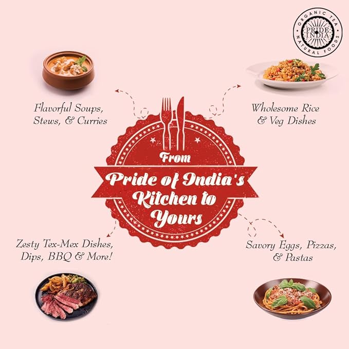 Pride Of India – Red Chili Flakes – Gourmet Spice/Culinary Must Have – Pleasant Heat/Distinct Flavor & Aroma – Sprinkle onto Pizza/Pasta/Flatbread – Easy to Store – 6 oz. Medium Dual Sifter Jar