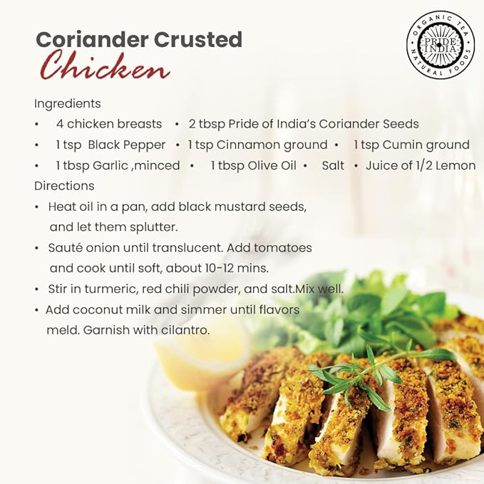 Pride of India – Coriander Seed Whole – Fresh & Gourmet Indian Whole Spice – Good for Curries/Meat/Chicken – Easy to Store – 4 oz. Medium Dual Sifter