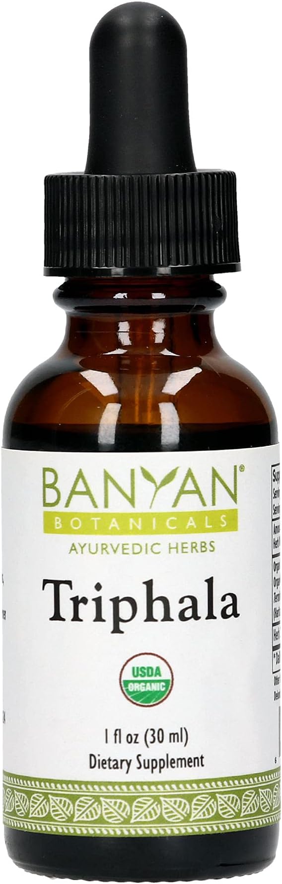 Banyan Botanicals Triphala Liquid Herbal Extract – Organic Triphala Extract with Amla, Haritaki & Bibhitaki – for Daily Detox, Regularity & Rejuvenation* – 1oz. – Non-GMO Sustainably Sourced Vegan