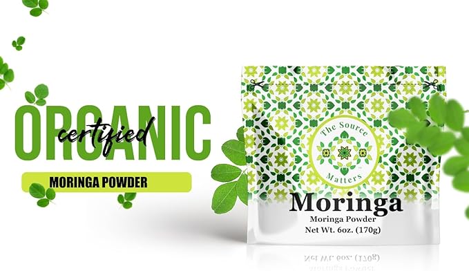 Superfood Moringa Powder – Fresh Dried Organic Moringa Leaf from Indonesia – Nutritious Greens & Complete Plant Protein – Certified USDA Organic – 170g Pouch, 42 Servings (20 Pack)
