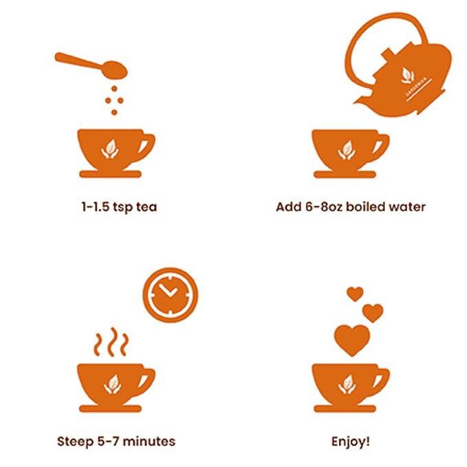 Organic Turmeric Ginger Tulsi Chai Tea | Loose Leaf | Ayurvedic Superfood Blend | Herbal and Caffeine-Free | 55+ Cups | KSA Kosher | 4 oz