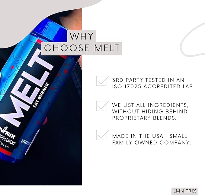 MELT EXT - Extreme Thermogenic Fat Burner - Powerful Weight Loss Aid, Stronger Than Most Diet Pills - True Plateau Destroyer - Lose Weight Fast for Men and Women - Real Results - 60ct