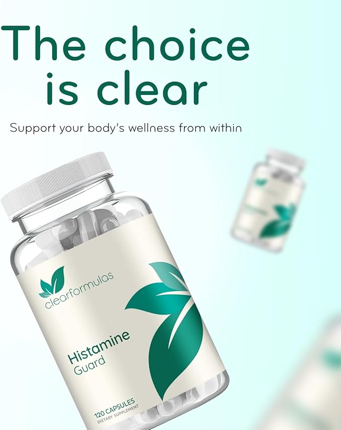 Histamine Guard Immune Support Supplement - Herbal Sinus Respiratory and Immunity Support Histamine Blocker with Stinging Nettle Vitamin C Bromelain and Quercetin Complex - Non-Drowsy (120 Capsules)