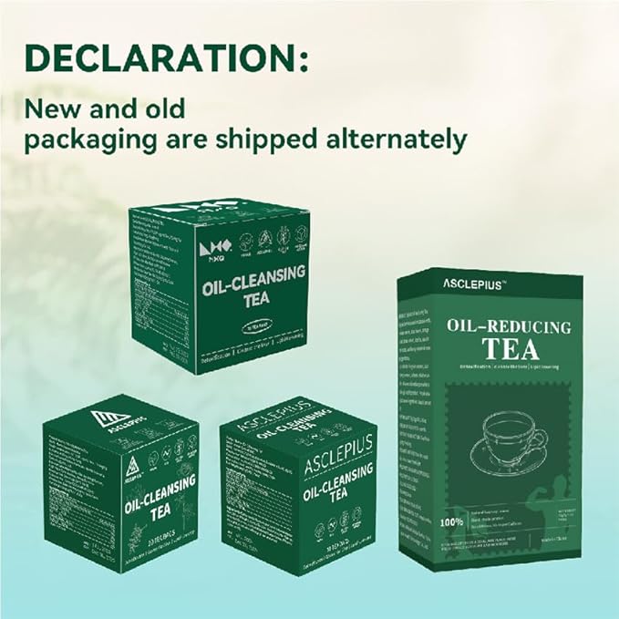 NXQ (30 Bags) Oil Cleansing Tea:Oil Reducing Tea-Traditional Recipe Tea with 9 Herbal Ingredients-A Blend of Winter Melon, Lotus Leaf, Cassia Seed, Poria for wellness