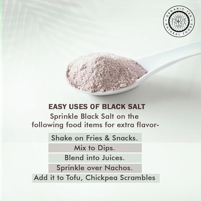 Pride Of India - Himalayan Black Rock Salt - Extra-Fine Grind, (4.0 oz, 113.4gm)- Kala Namak - Contains 84+ Minerals - Perfect for Cooking