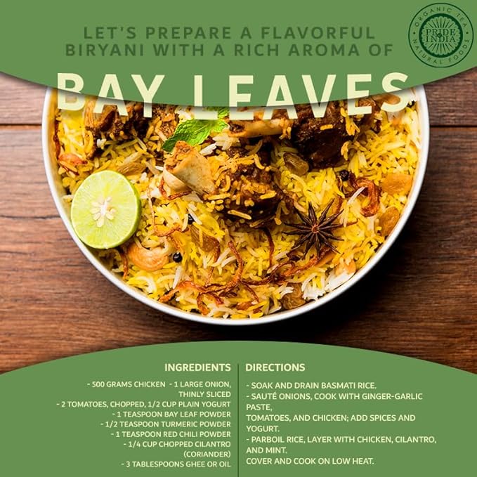 Pride of India – Bay Leaf Powder – Fresh & Authentic Bay Leaf Ground – Gourmet Spice – Good for Seasoning Stews/Soups/Tea – Easy to Use – 1.7 oz. Small Dual Sifter Jar