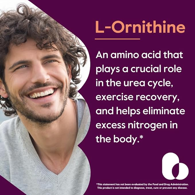 BESTVITE L-Ornithine 500mg (240 Vegetarian Capsules) - No Stearates - No Fillers - Vegan - Non GMO - Gluten Free