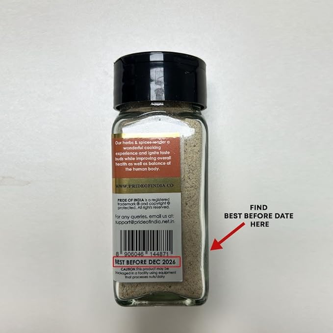 Pride of India | Dry Mango Powder 2.2 oz (62.36 gm) Small Dual Sifter Bottle | Amchur for Flavor and Taste | Gourmet Indian Spice | No Fillers or Artificial Colorants | Easy to Use