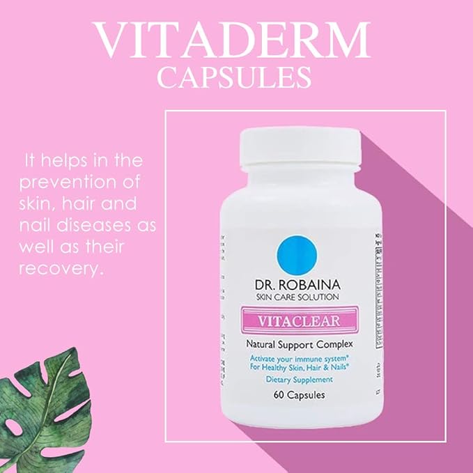 Dr. Robaina VITADERM Vitaclear Complex - Boosts Immune System for Healthy Skin, Hair, and Nails - Recovery and Prevention Support