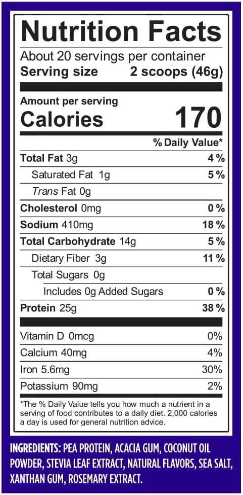 Vega Original Essential Protein - 25g Plant-Based Protein, Creamy Vanilla, 20 Servings, Vegan Non-GMO Drink Mix, Smoothie & Shake Ready, Gluten Free, Dairy Free, 32.5oz (Packaging May Vary)