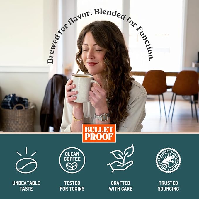 Bulletproof The High Achiever Single-Serve Pods, 72 count, Medium-Dark Roast Enhanced Coffee with Lion's Mane Mushroom, B Vitamins, and Adaptogens for Energy and Focus