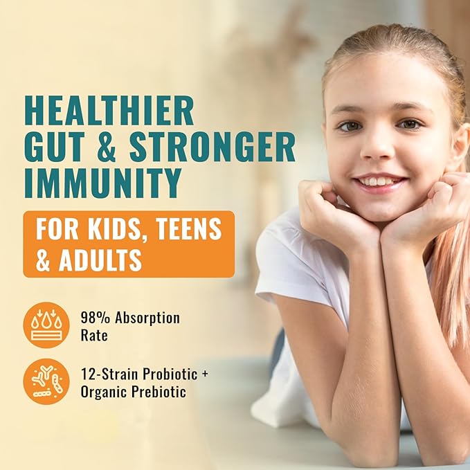 Liquid Probiotic for Women, Men, Kids, Toddler Probiotic: USDA Organic Probiotics, Vegan Probiotic Liquid & Alfalfa Blend + Acidophilus for Gut Health, Dairy Gluten Sugar Free, Non-GMO Oral Probiotics