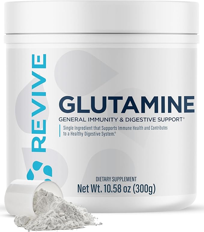 Revive Gut L-Glutamine Powder MD - Muscle Recovery & Immune System Booster for Adults - Promotes Digestive Health & Reduces Muscle Soreness - Immunity & Digestion Vegan Pure L Glutamine Supplement