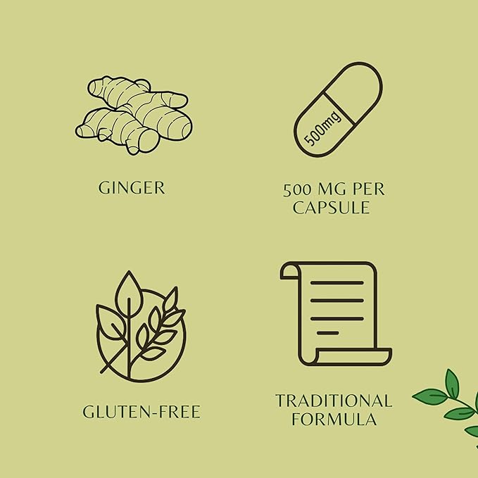 Trikatu Extract 500mg - 60 Vegetarian Capsules | Ginger with Black Pepper & Long Pepper Extract | | All Natural | 100% Vegan | Gluten-Free | GMP Certified.