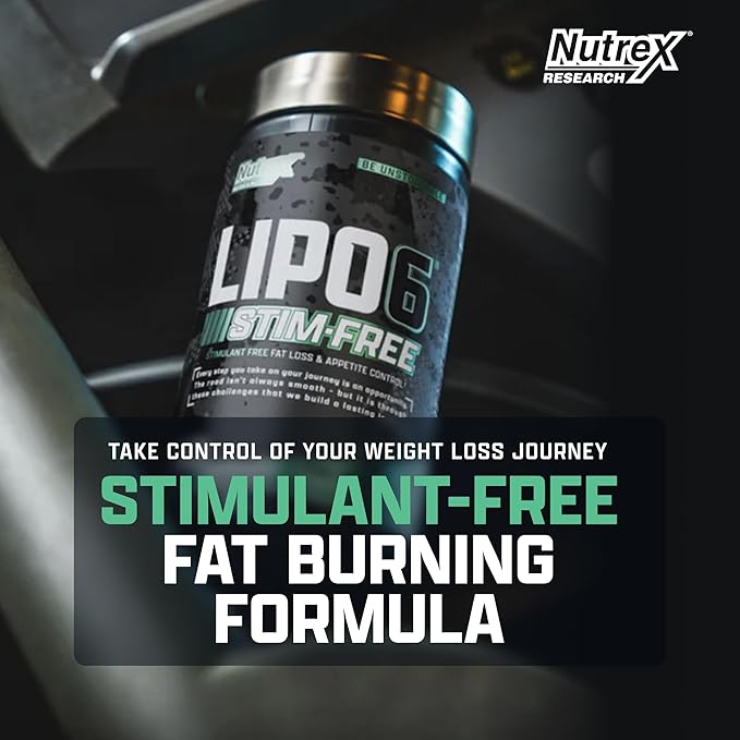 Nutrex Research LIPO SIX Stim-Free Metabolism & Appetite Support Supplement – Reduce Hunger | Non-Stimulant Weight Management Supplement for Women and Men – 60 Servings