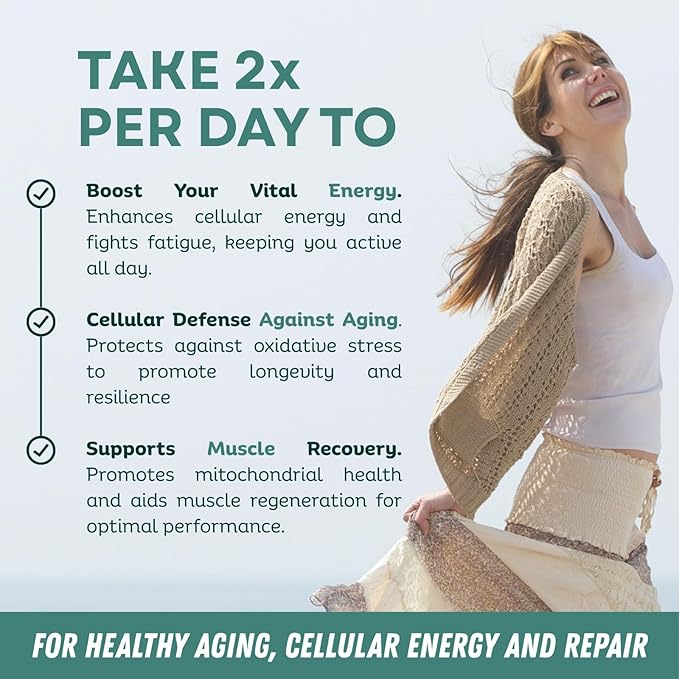NAD Supplement Pure Organic | NMN Supplement Alternative | Boost Energy & Cellular Health | Urolithin A, Resveratrol, Quercetin for Antioxidant Power | for Women and Men