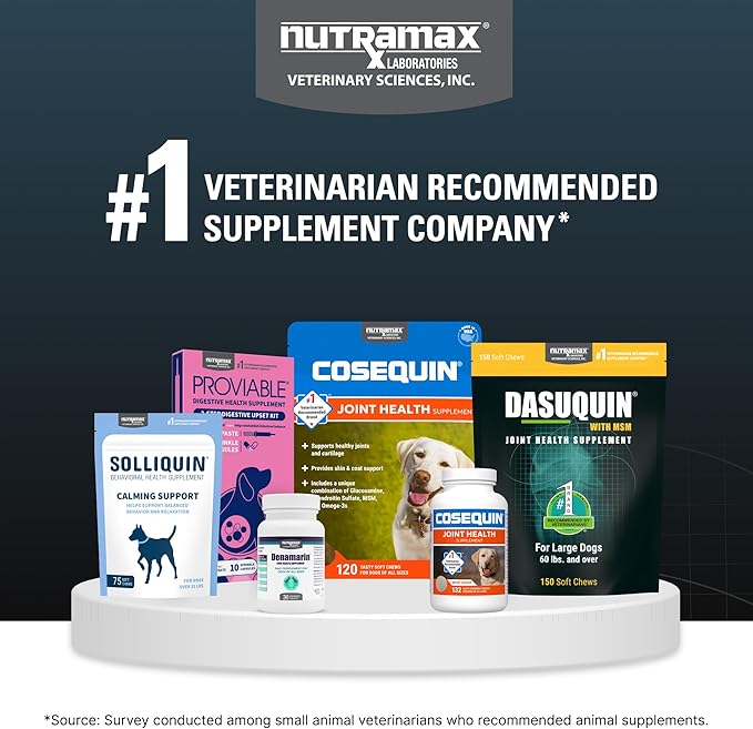 Nutramax Laboratories Dasuquin with MSM Soft Chews Small/Medium Dog 84 Count, brown