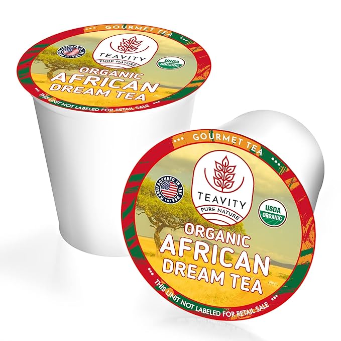 Organic Rooibos Tea Pods with Vanilla & Orange - Naturally Decaf Tea - African Dream by Teavity (36 Tea Pods)