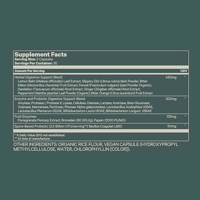 Juna Detox Digestive Enzymes & Probiotic - Fast-Acting Relief for Bloat, Gas, Indigestion & Discomfort - Promotes Healthy Digestion, Regularity & Gut Health