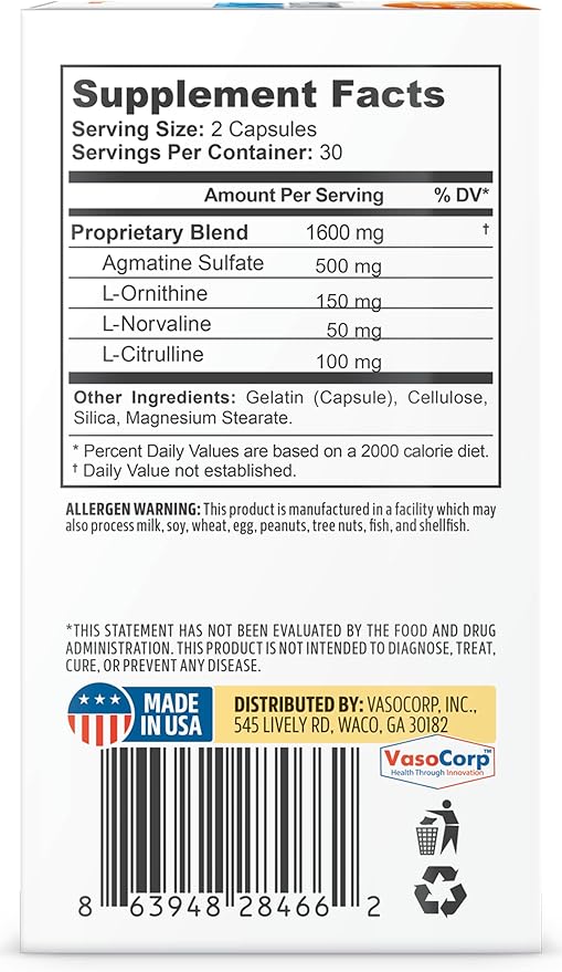 NeuropAWAY Kidney Support Supplement with Agmatine Sulfate, L-Novaline, L-Ornithine, L-Citrulline Provides Fast, Powerful Kidney Support, 60CT