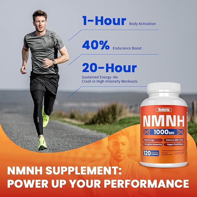 NMNH Supplement(Dihydronicotinamide Mononucleotide),Nicotinamide Mononucleotide for NAD+ Booster,1000mg per Serving,Supports Energy & Overall Health,120 Capsules