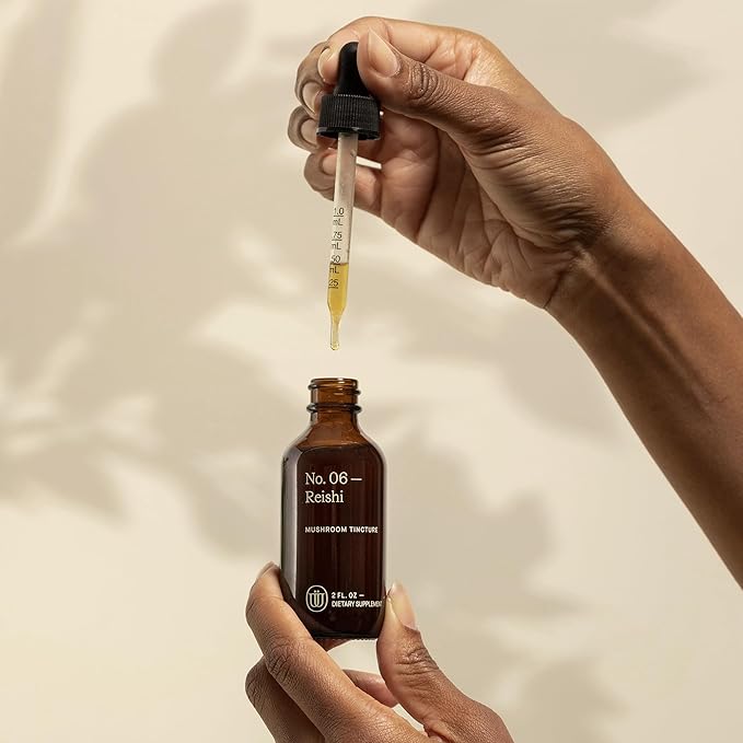 Reishi Mushroom Extract - Double Extracted Fruitbody Mushroom Tincture | Wellness Booster, Improve Sleep, Balance Hormones (60 Servings)
