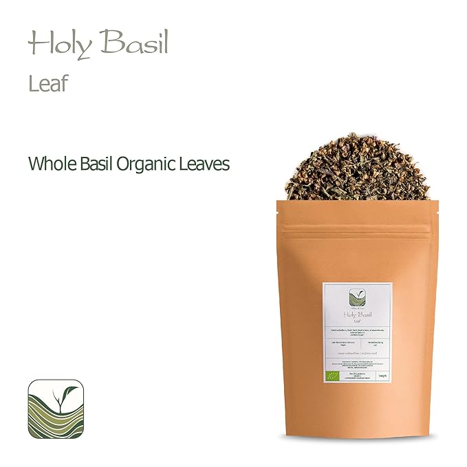 Tulsi Holy Basil Organic Tea - Sweet Green Delicacy - Herbal Thulasi or Tulasi 200g