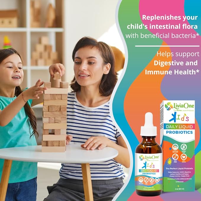 Daily Liquid Probiotics for Kids, Probiotic Supplement for Digestive Health and Immune Support, USDA-Certified Organic, Vegan, and Allergen-Free, Non-GMO Probiotics, 2 Fl Oz (Pack of 1)