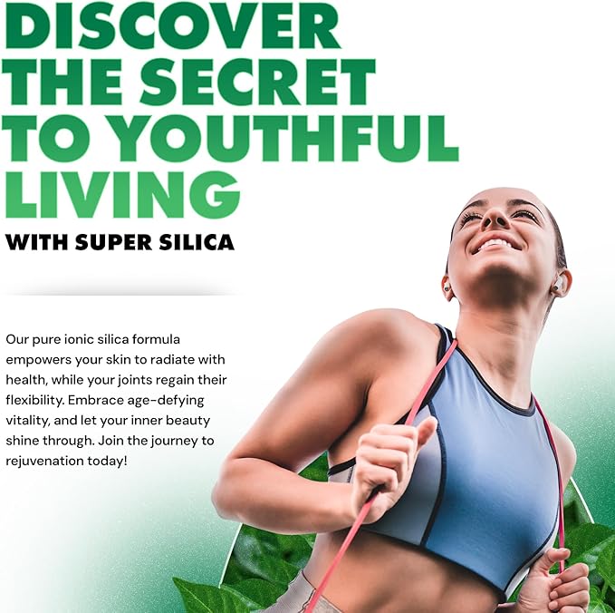 Positive Power Nutritionals Super Silica Supplements (4oz) - Silica Mineral Supplements - Silica Liquid Supplement | Liquid Silica with Collagen Boosting Silicon | Silica Supplements for Hair Growth