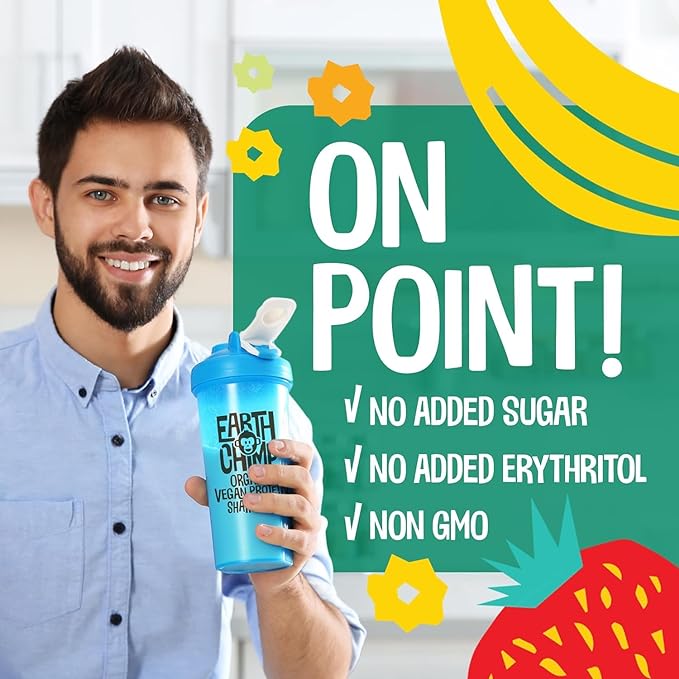 Organic Vegan Protein Powder - with Probiotics - Non GMO, Dairy Free, Non Whey, Plant Based Protein Powder for Women and Men, Gluten Free - 26 Servings 32 Oz (Vanilla)