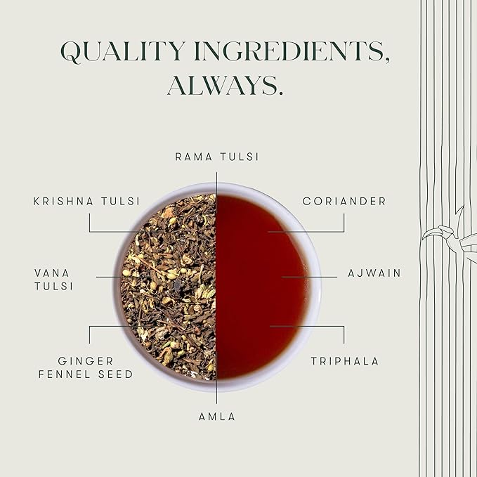 Luxmi Estates, Organic Tulsi Tea, 50 Tea Bags, Caffeine Free, Non-GM and Organic, for Immunity, Inflammation, and Stress Relief