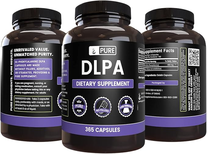 Pure Original Ingredients DL-Phenylalanine DLPA (365 Capsules) No Magnesium Or Rice Fillers, Always Pure, Lab Verified