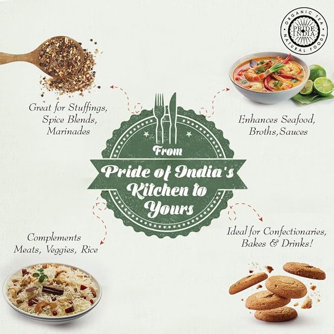 Pride of India – Fennel Seed Whole – Gourmet Spice – Fresh & Aromatic – Mouth Freshener – GMO/Gluten Free – Flavoring for bakes, meat & more – Easy to Use – 8 oz. Medium Dual Sifter Jar