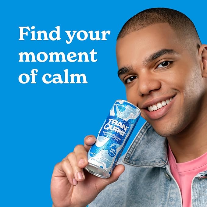 Tranquini Calming Drink With Herbal Adaptogens | Sparkling Water Stress Relief Beverage | Sugar Free, Non Alcoholic, Gluten Free, Vegan - 250ml Mixed Berry (12 cans)