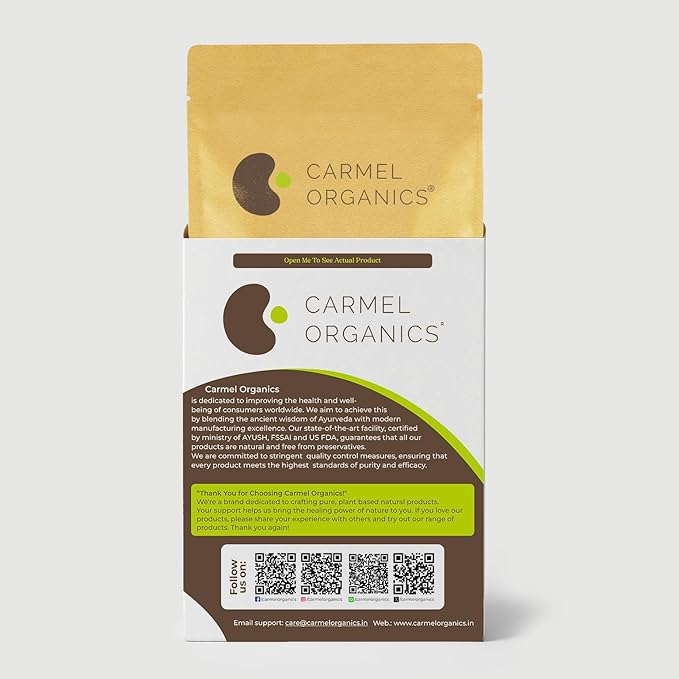 CARMEL ORGANICS Ashwagandha Root Powder 7.5 Ounce, Non GMO & Gluten Free, Natural, Withania Somnifera from India, No Added Presrvatives
