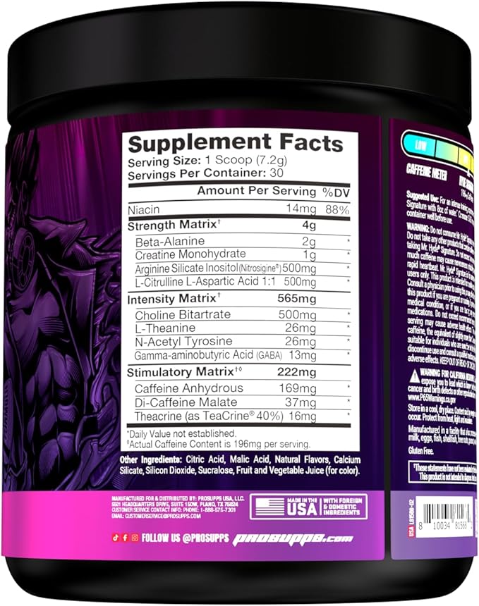 PROSUPPS L-Carnitine 3000 Stimulant Free Liquid Shots (31 Servings, Berry) and Mr. Hyde Signature Series Pre-Workout Energy Powdered Drink (30 Servings, Pixie Dust) Bundle