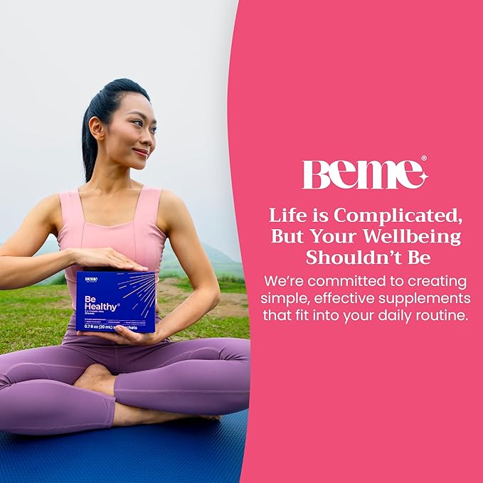 BeMe Liquid Probiotics for Digestive Health, 3-in-1 Post, Pre and Probiotics Supplement for Gut Health - 2X Faster Absorption with Inulin, B. lactis, Totipro to Provide Bloating Relief for Women