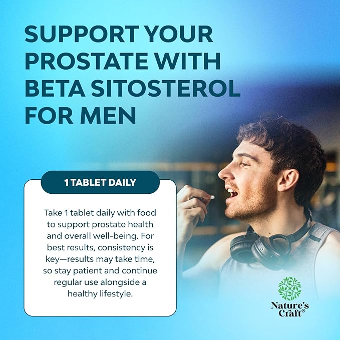 Plant Sterols Complex with Beta Sitosterol - 500mg Beta-Sitosterol Sterols and Stanols Supplement for Heart Health and Prostate Support - Heart and Prostate Health Supplement for Men - 30 Tablets