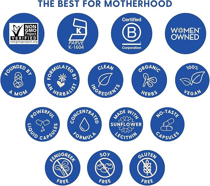 Motherlove Moringa (240 Capsule Value Size) Lactation Supplement to Support Breast Milk Supply—Non-GMO, Organic Herbs, Vegan, Kosher