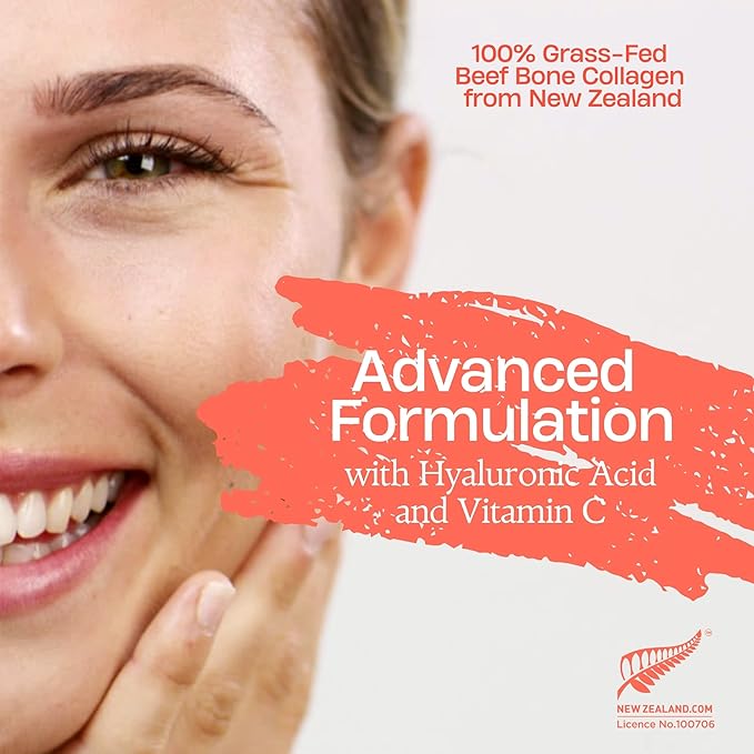 FREZZOR Collagen Peptides Powder, Fine Lines & Wrinkles, Hair & Nails, Supports Youthful Flexibility & Mobility, 100% New Zealand Hydrolyzed Beef Bone Collagen, Unflavored 450g 2 Jars