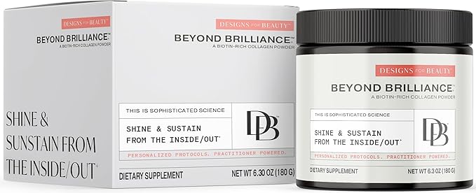 Beyond Brilliance Collagen Powder (Unflavored, 30 Servings) - With Collagen Peptides, Biotin and Silica for Healthier Skin, Hair and Nails