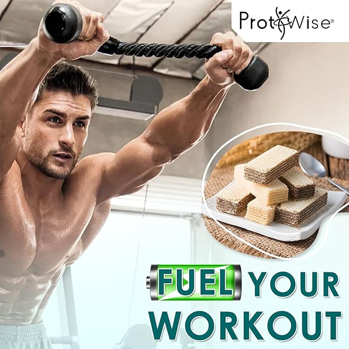 ProtiWise High Protein Wafers | Chocolate | 15g Protein Per Serving, Low Carb, Low Sugar, High Fiber Snack | Gluten-Free, Keto-Friendly for Hunger Control | 5/Box