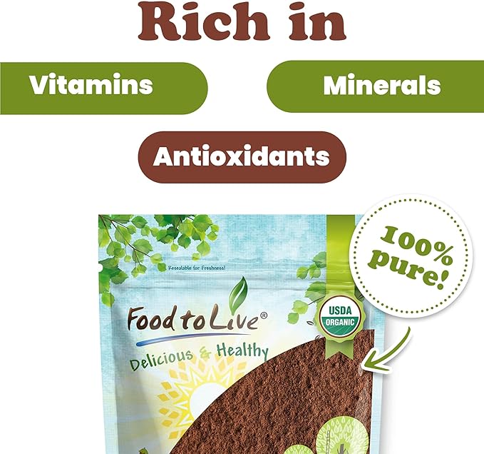 Food to Live Organic Chaga Mushroom Powder, 5 Pounds – All Natural Vegan Superfood for Immunity and Holistic Wellness. Rich in Antioxidants and Nutrient-Packed. Non-GMO. 100% Pure. Kosher