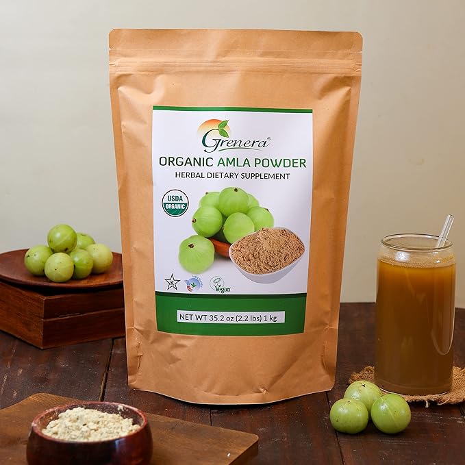 Organic Amla Powder (Amalaki/Indian Gooseberry) - 35.2 Ounce / 2.2 lb - Rich in Vitamin C, USDA Organic, Lab Tested for Purity, Rich in ORAC value