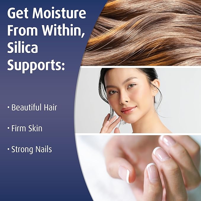 Hübner Original Silicea Gel One a Day Capsules for Hair, Skin, Nails, and Connective Tissue, Pure Colloidal Silica Gel Formula, No Additives or Preservatives, 30 Servings