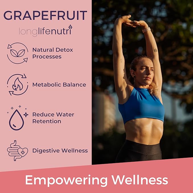 Grapefruit Seed Extract 500mg - Derived from Citrus Paradisis, 180 Vegetarian Capsules, Organic Naringin Supplement for Daily Energy & Balance, 6-Month Supply, GMP Certified, Made in USA