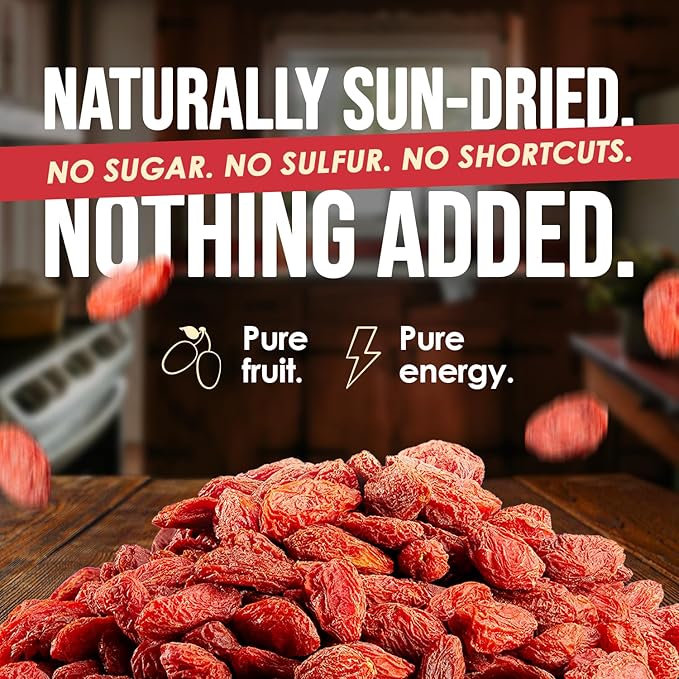2lbs/32oz Premium Organic, Raw & Dried Goji Berries by Nutrient Elements. USDA Certified. Natural Superfood. Extra Large, Non-GMO Berries with Resealable Bag. Includes Free Recipes E-Book
